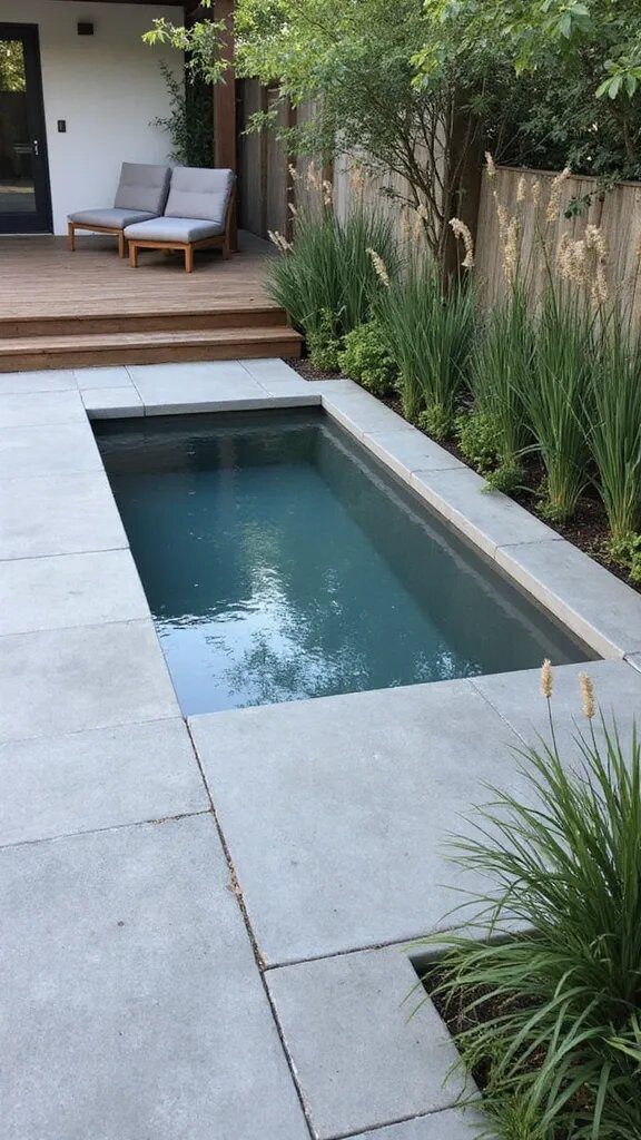 15 Stunning Semi Inground Pool Ideas That Will Transform Your Backyard into a Paradise! - 1. Modern Minimalist Elegance