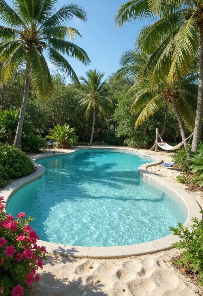 15 Stunning Natural Swimming Pool Designs 5 15 Stunning Natural Swimming Pool Designs That Will Make Your Backyard a Paradise! - 4. The Tropical Paradise