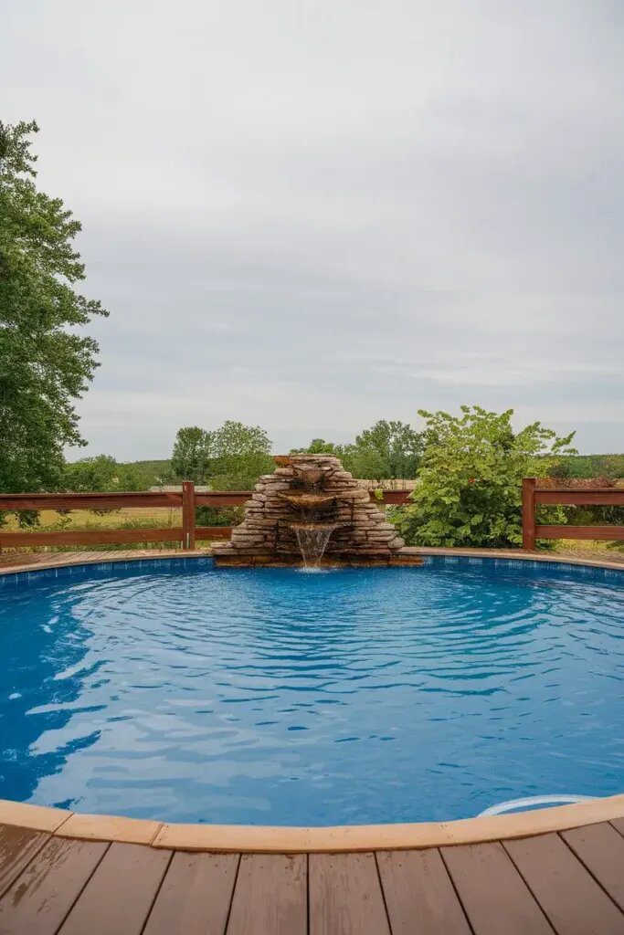 18 Above Ground Pool Ideas! 9 Pool Fountain Feature