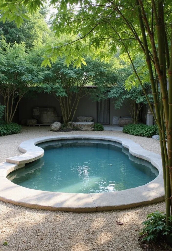 15 Stunning Natural Swimming Pool Designs 7 15 Stunning Natural Swimming Pool Designs That Will Make Your Backyard a Paradise! - 6. The Zen Garden Pool