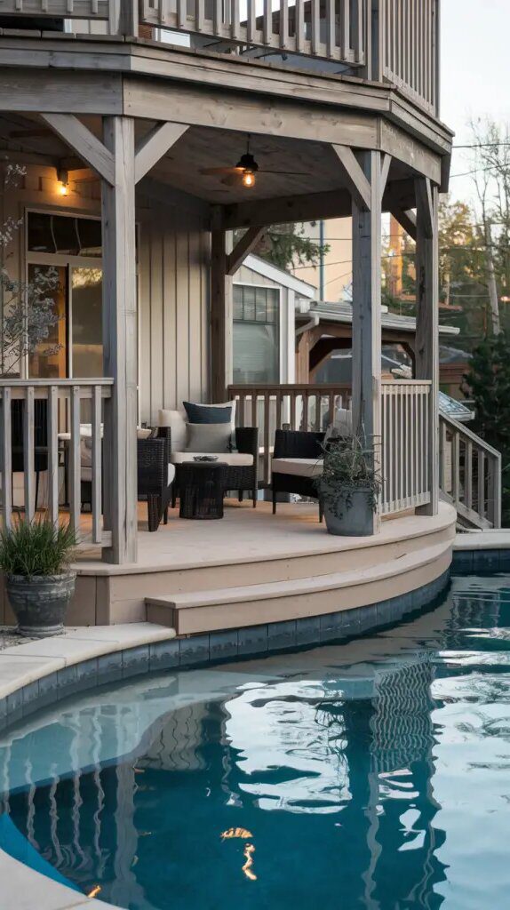 28 Stylish Above Ground Pool Deck Ideas 9