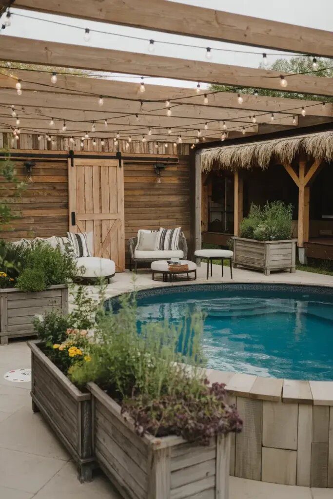 18 Above Ground Pool Ideas! 14 Rustic Chic Design