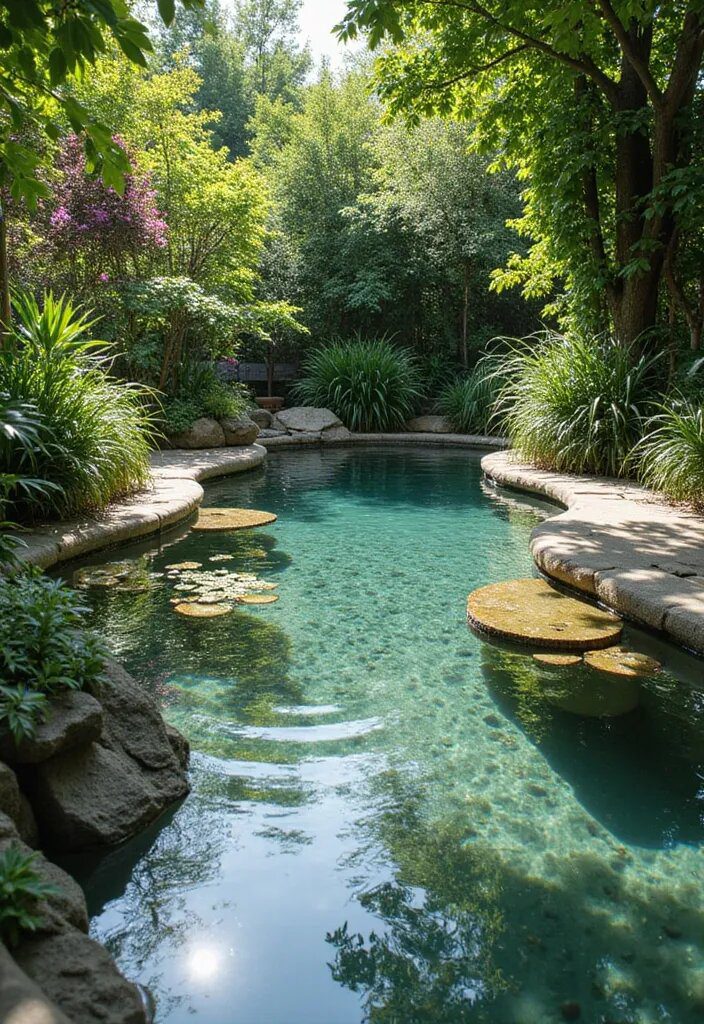 15 Stunning Natural Swimming Pool Designs 4 15 Stunning Natural Swimming Pool Designs That Will Make Your Backyard a Paradise! - 3. The Eco-Friendly Retreat
