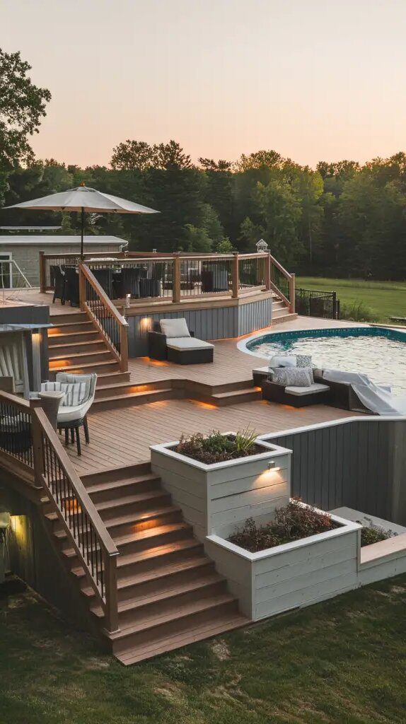 28 Stylish Above Ground Pool Deck Ideas 50 img tki5MFIr9XdDt2Z6ZoSuE