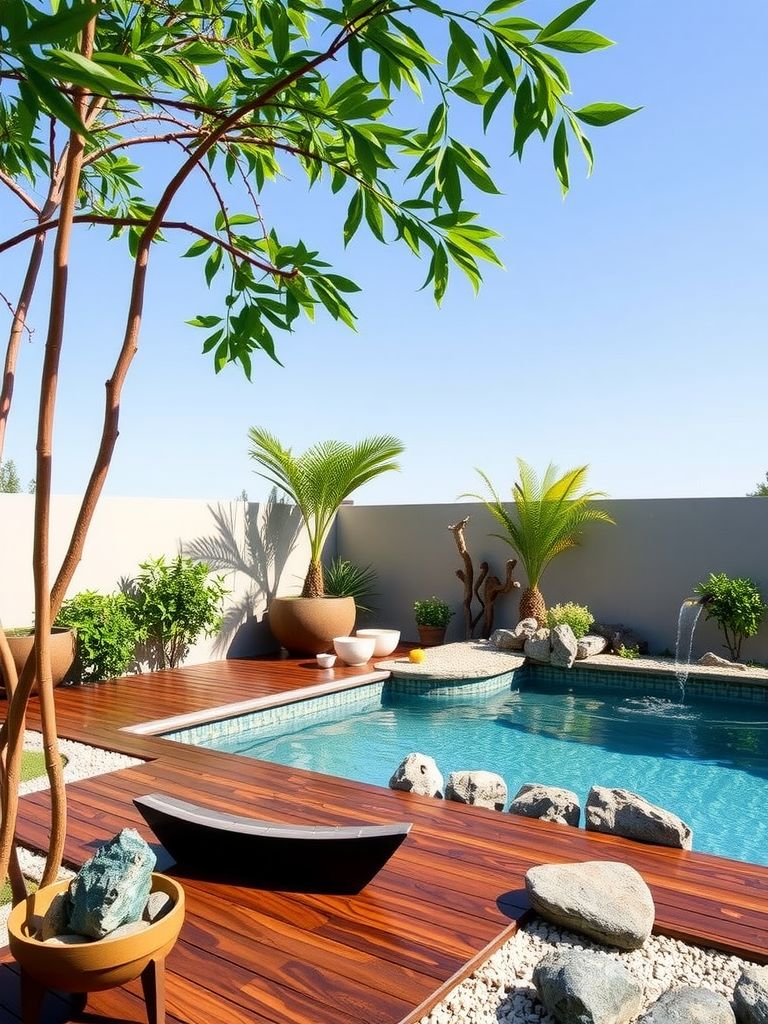 11 Wow-Worthy Above Ground Pool Deck Ideas 11 Zen Garden Deck