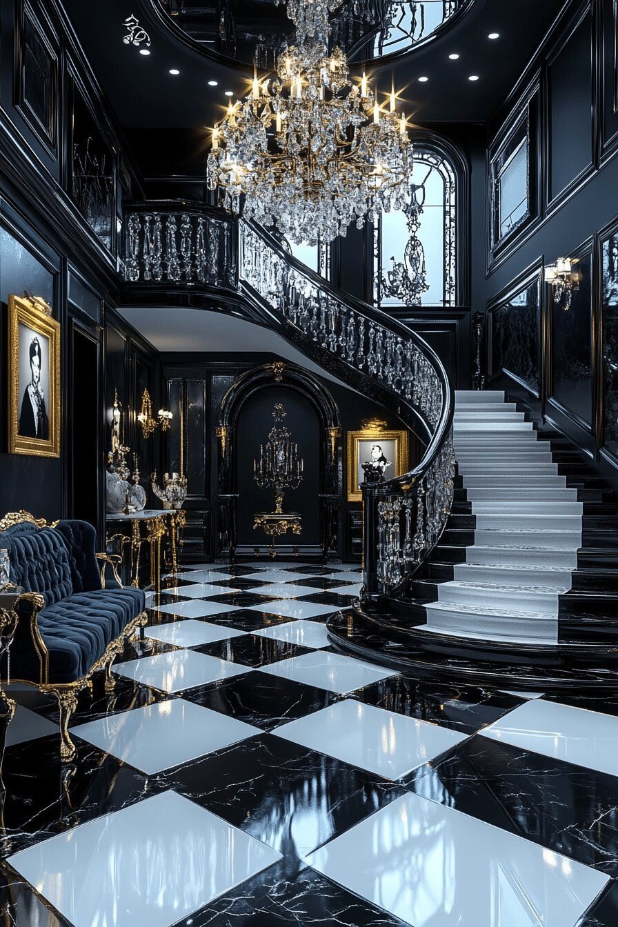 14. Glam Hollywood Barndominium Foyer Looks