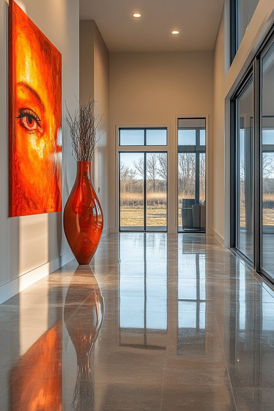 19. Minimalist Maximalism Barndominium Foyer Looks
