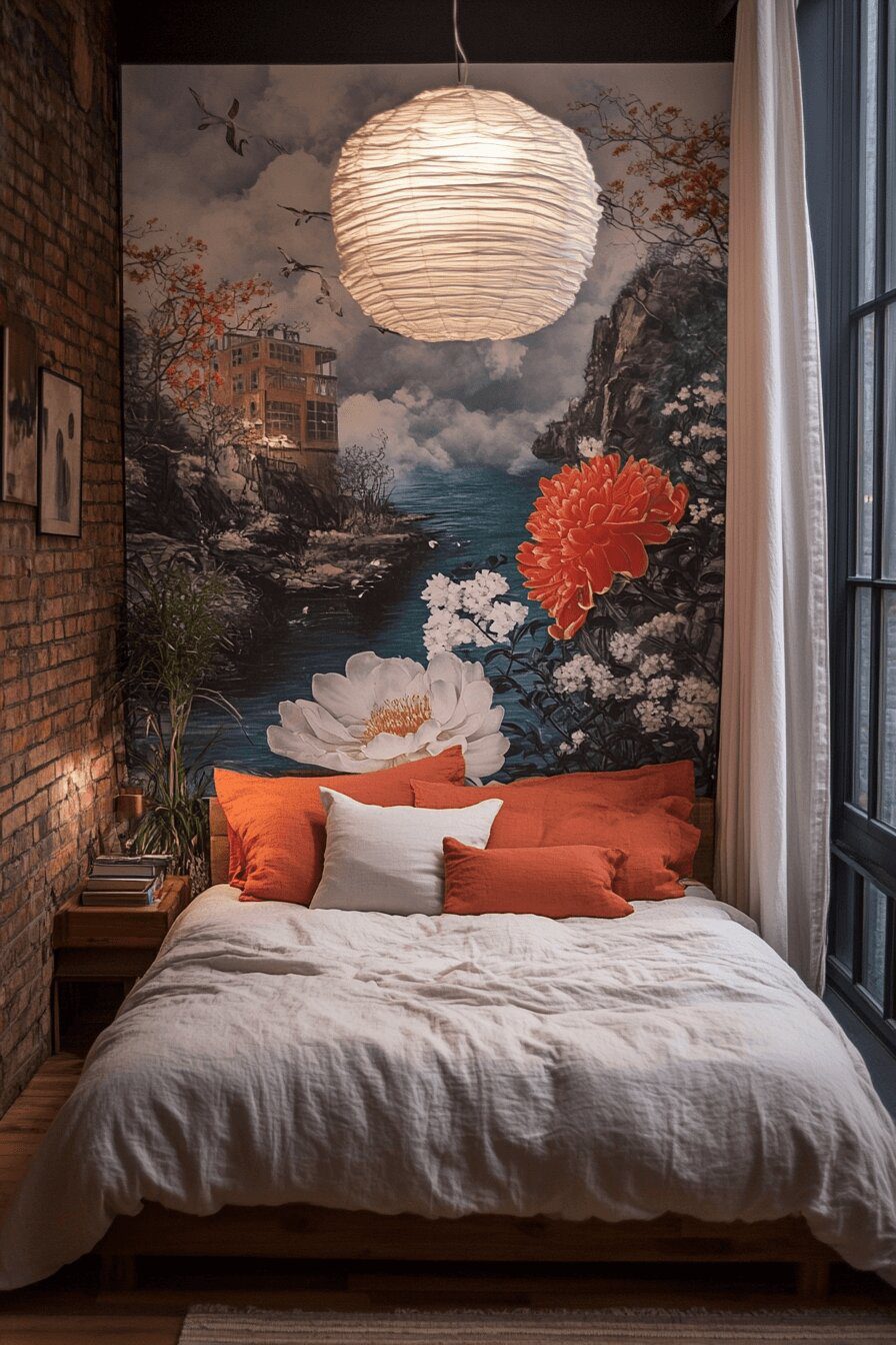 26. Retro Mural Feature Wall