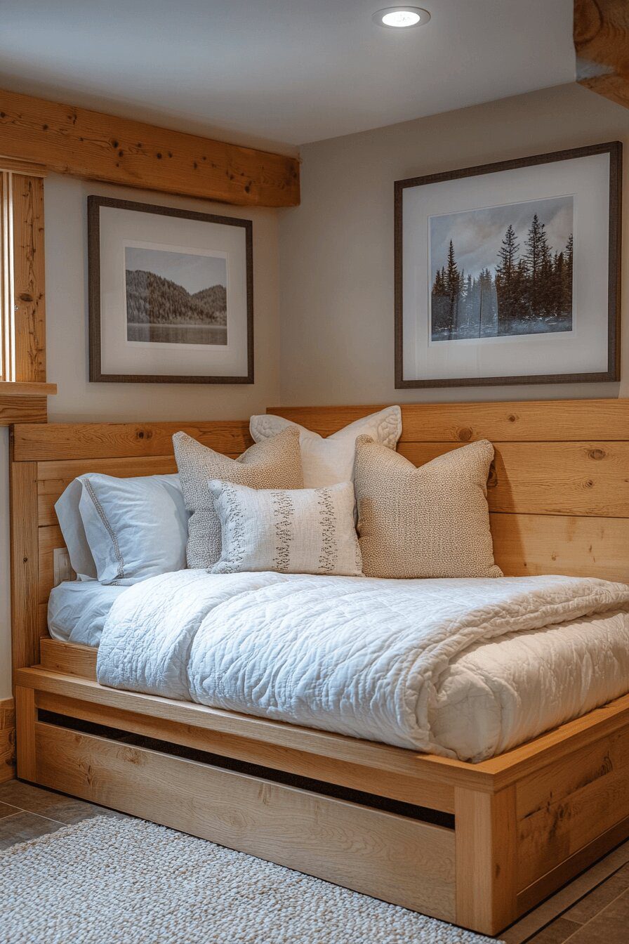 28. Retro Trundle Bed Setup