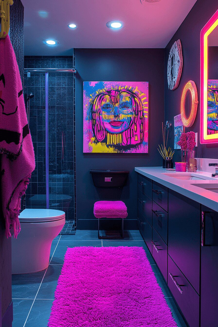 20. Teen Bathroom Gone Bold Black