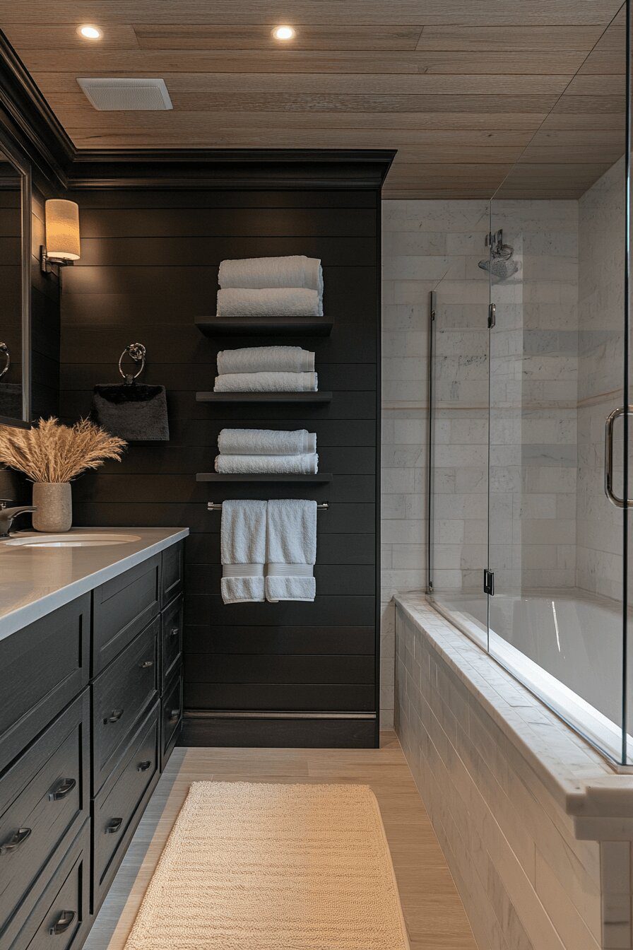26. Beach Style Bathroom in Black
