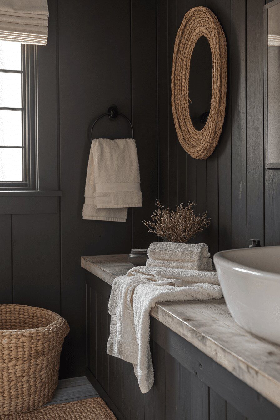 18. Black Bathroom, Scandinavian Style