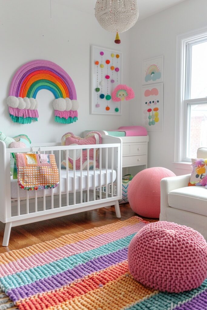 17. Rainbow Boho Nursery Delight