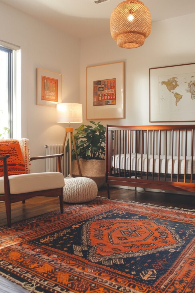 9. Worldly Fusion Boho Nursery