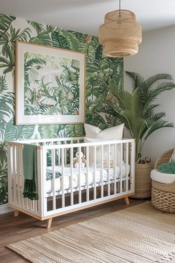 12. Botanical Boho Nursery Haven