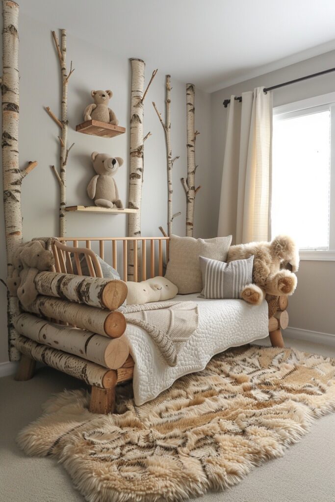 28. Woodland Boho Nursery Hideaway