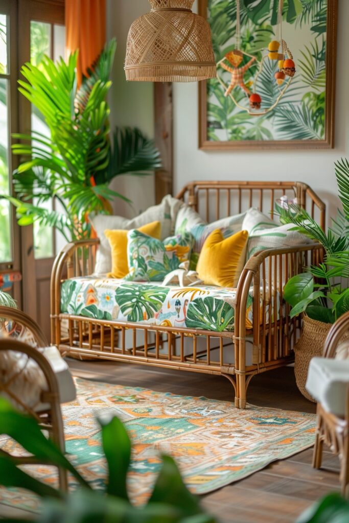 1. Island-Inspired Boho Nursery Escape