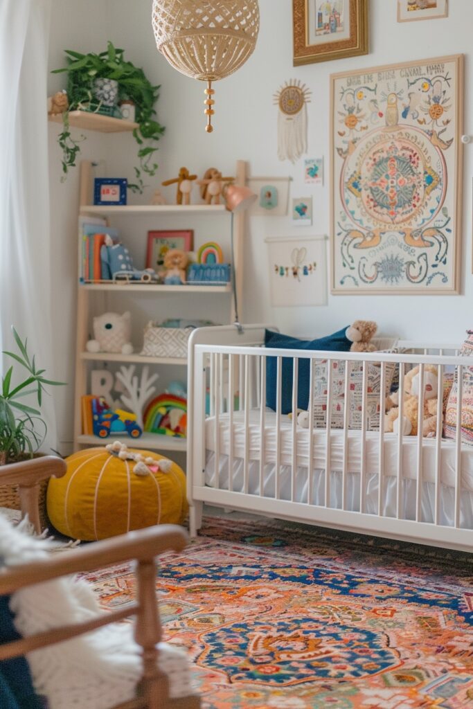 14. Artful Creative Boho Nursery
