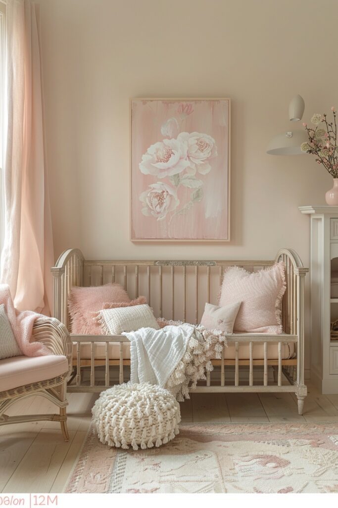 10. Soft Pastel Boho Baby Room