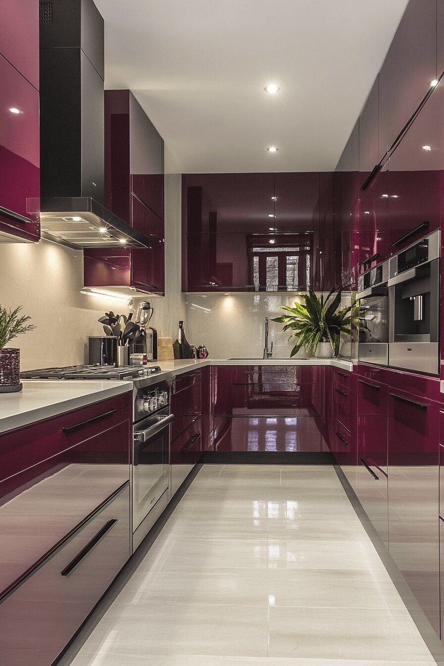 21. Understated Burgundy Kitchen Spark