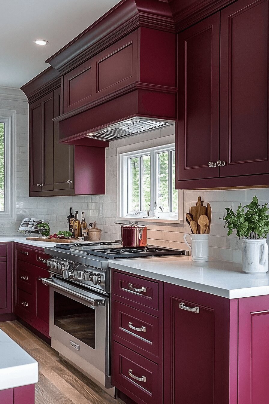 23. Sharp Burgundy Color Contrast