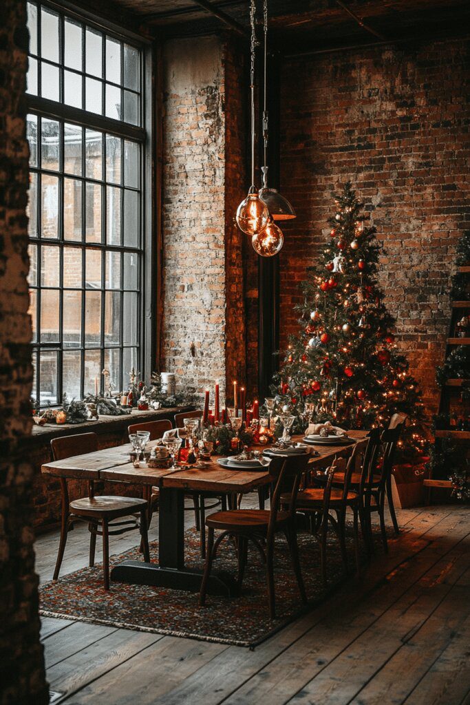 20. Industrial-Style Dining Setup