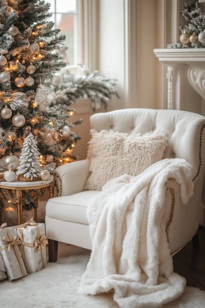 16. Cozy Christmas Reading Nook