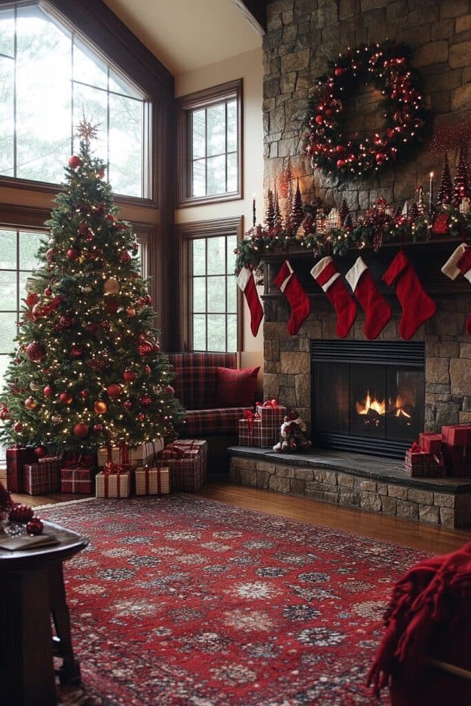 13. Traditional Family Christmas Room