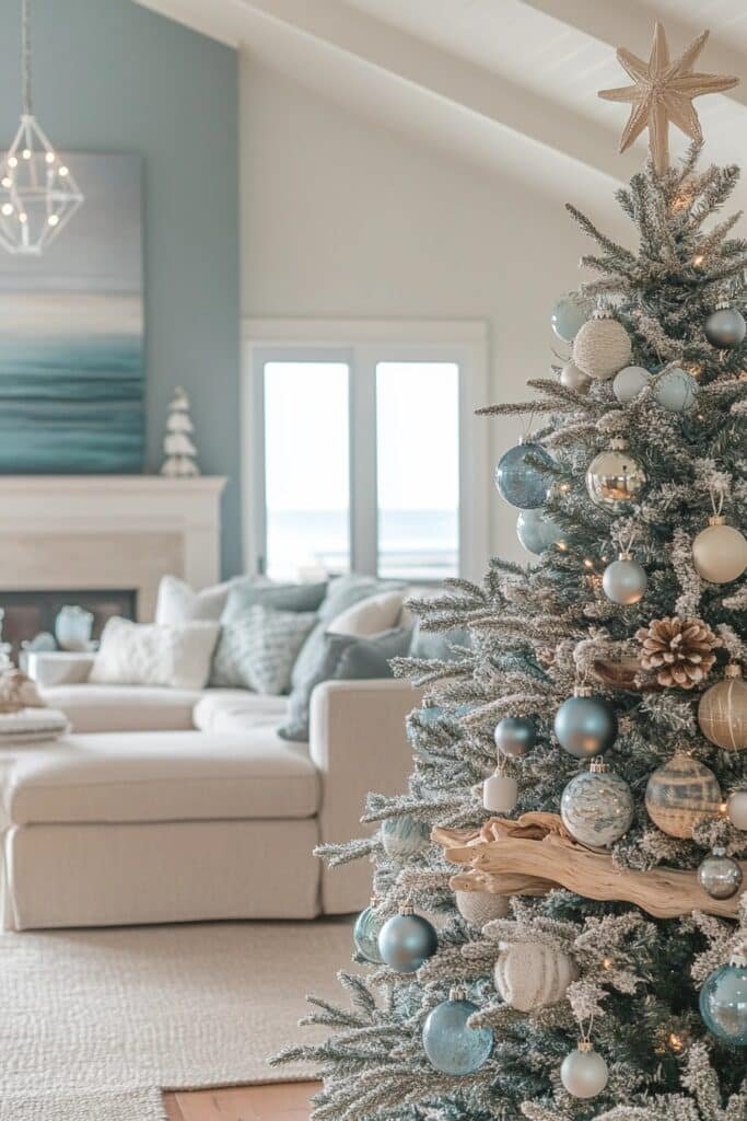 22. Coastal Christmas Decorating Style