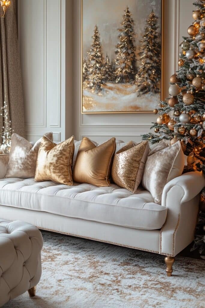 10. Glamorous Christmas Media Room