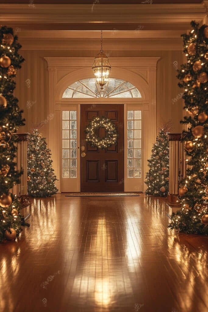 1. Grand Festive Entryway Ideas
