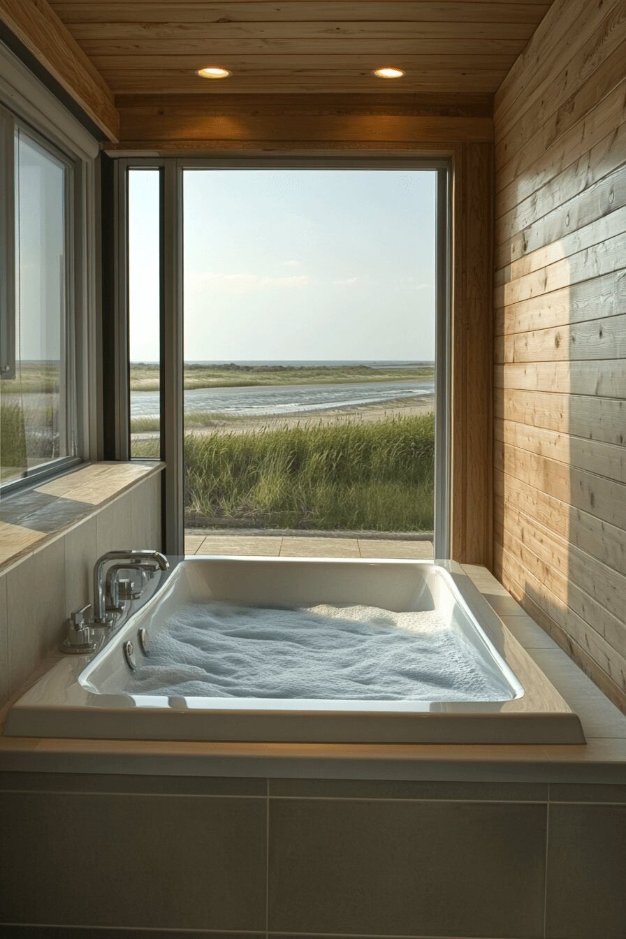 22. Blissful Oceanview Coastal Shower