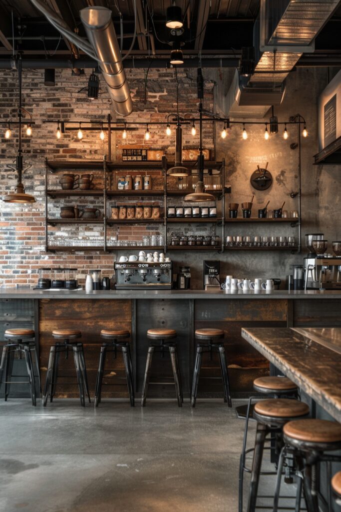 4. Urban Industrial Coffee Setup