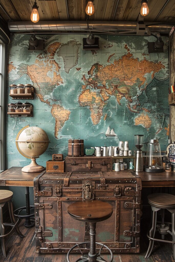 27. Explorer Themed Coffee Bar