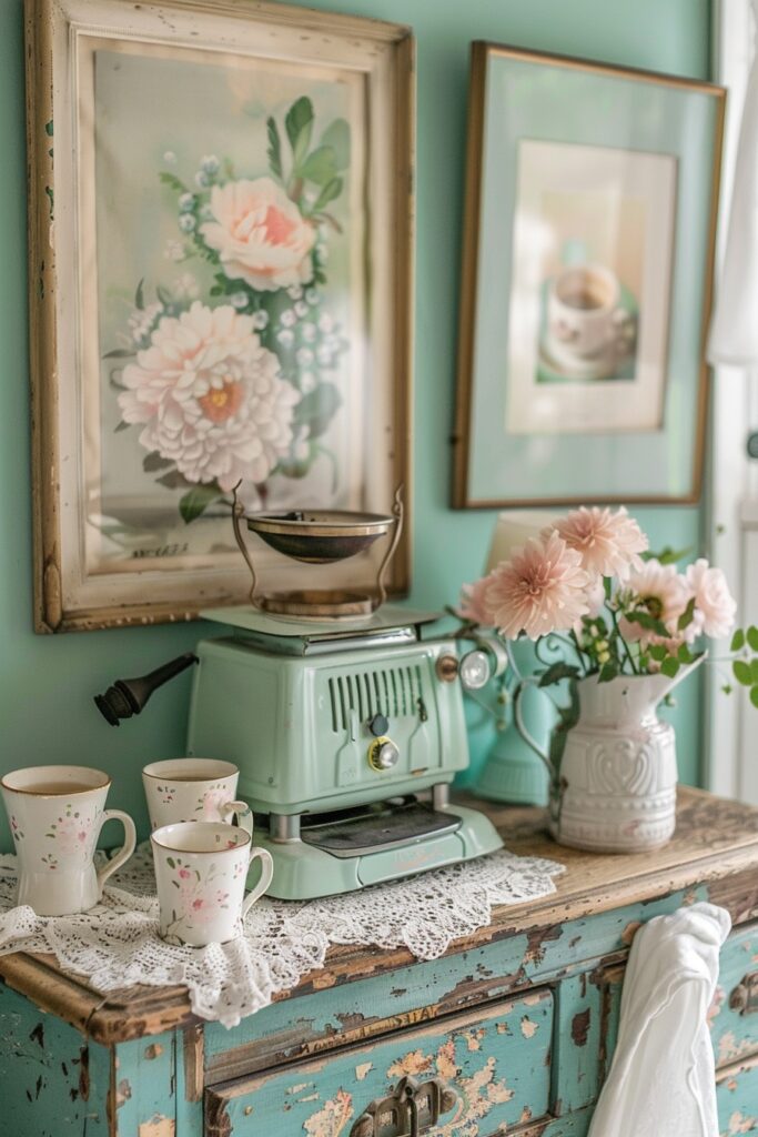 3. Antique Coffee Bar Charm