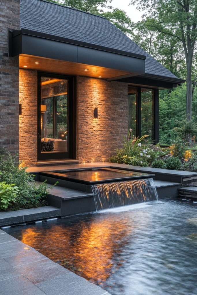 9. Calming Porch Water Features