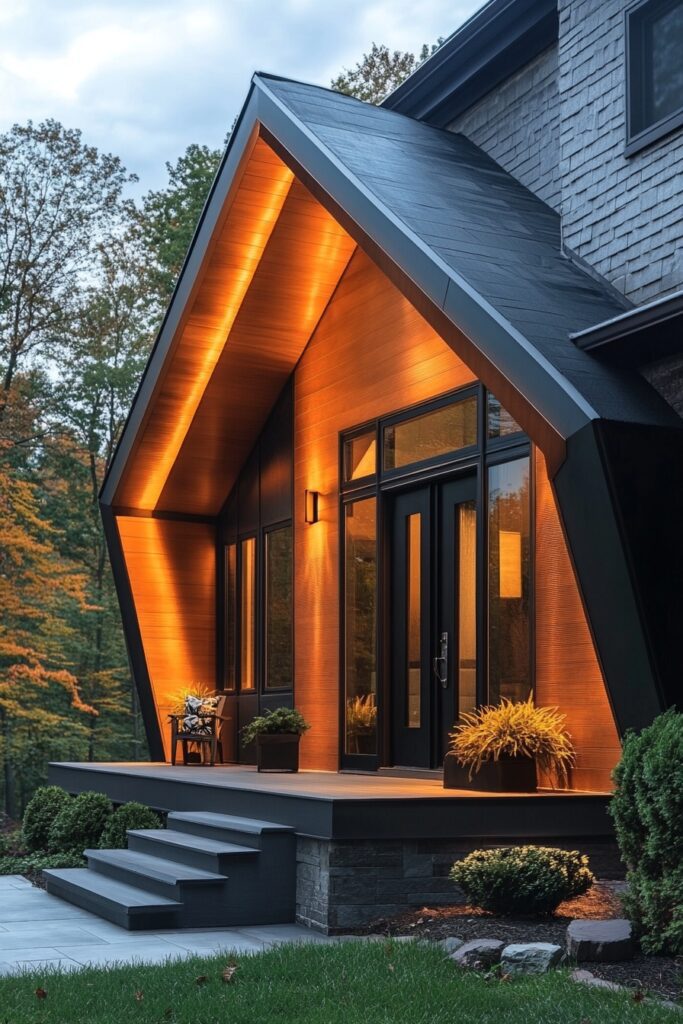 10. Geometric Porch Design Ideas