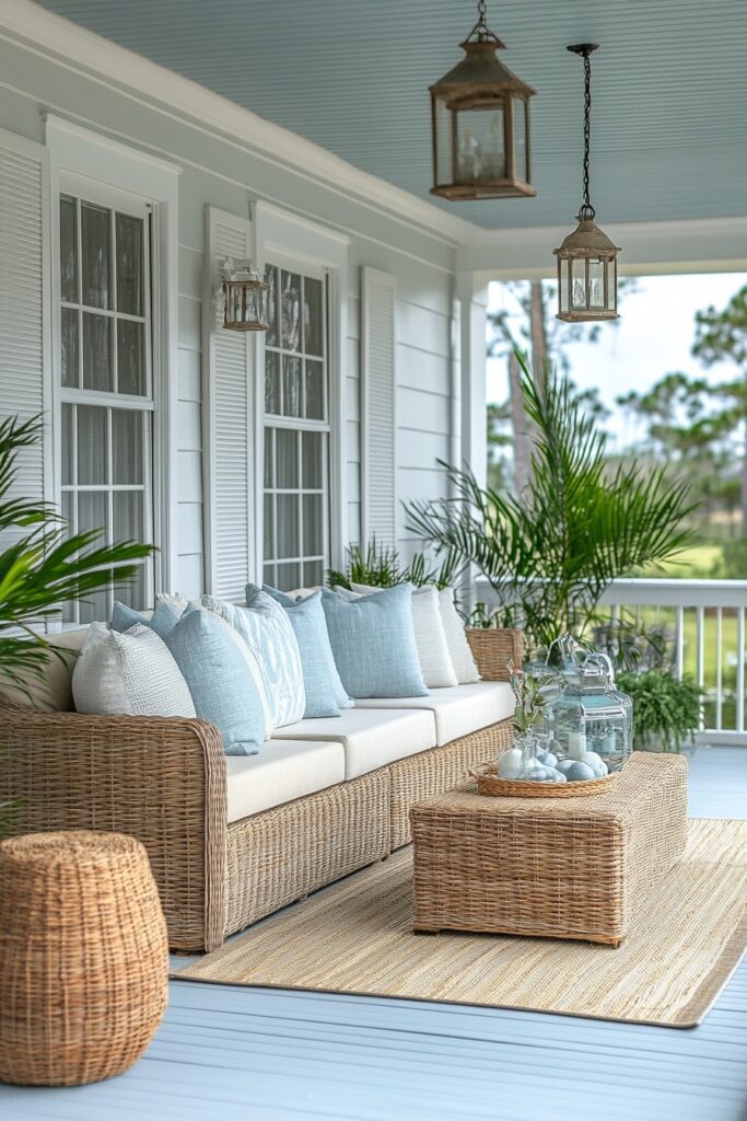 18. Contemporary Coastal Porch Style