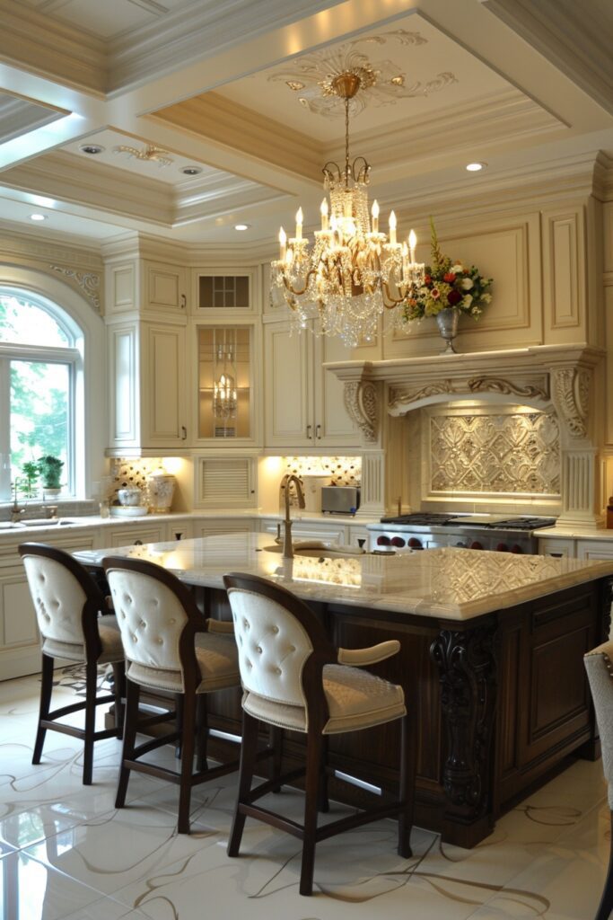 28. Regency Style Kitchens Done Regally