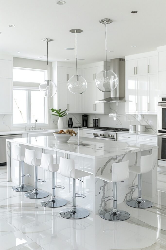 10. All-White Kitchens with a Pristine Finish