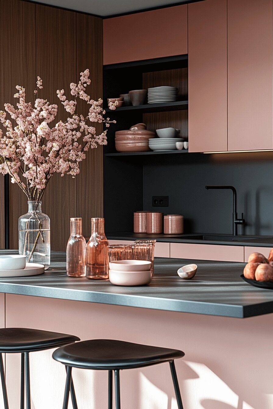 7. Blush Matte Charm Kitchen