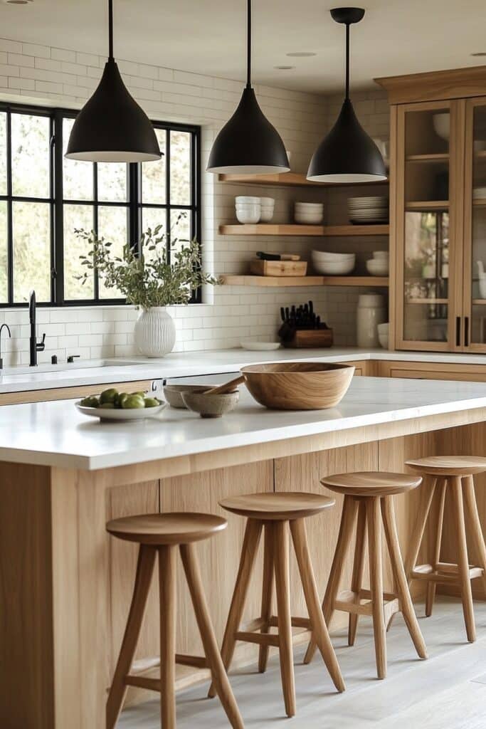 2. Minimalist Japandi Kitchen Design