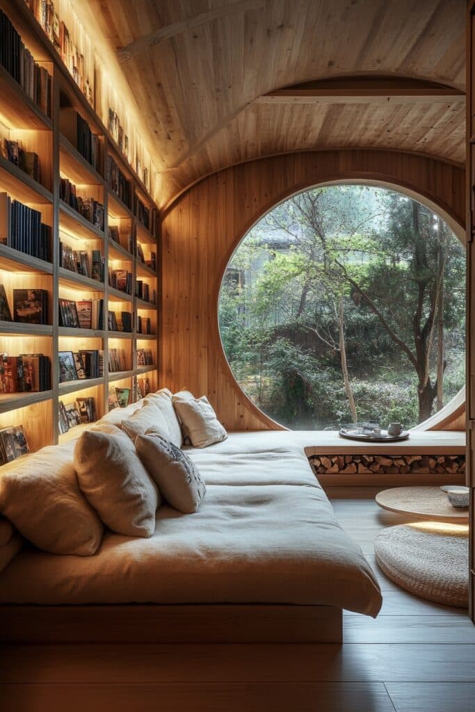 18. Reading Nook With Zen Simplicity