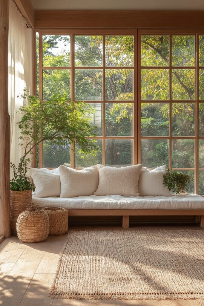 15. Sunroom Bathed in Japandi Light