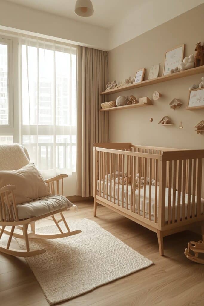 14. Nursery Retreat With Japandi Calm