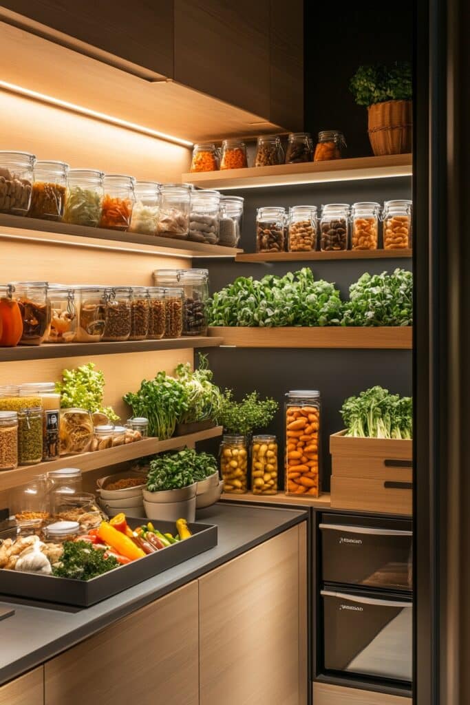 24. Japandi Pantry Kept Minimal