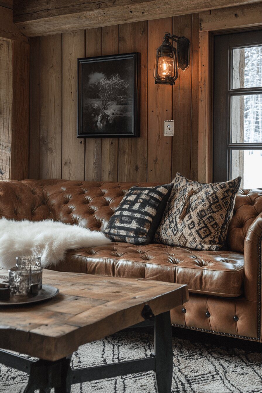 10. Rustic Leather Accent Pieces