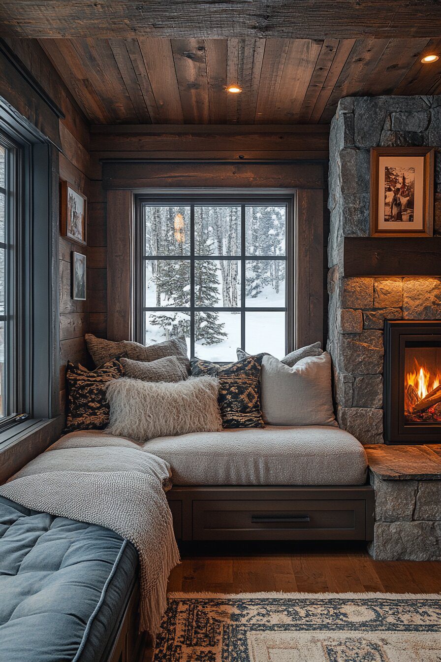 2. Cozy Fireside Retreat Nooks