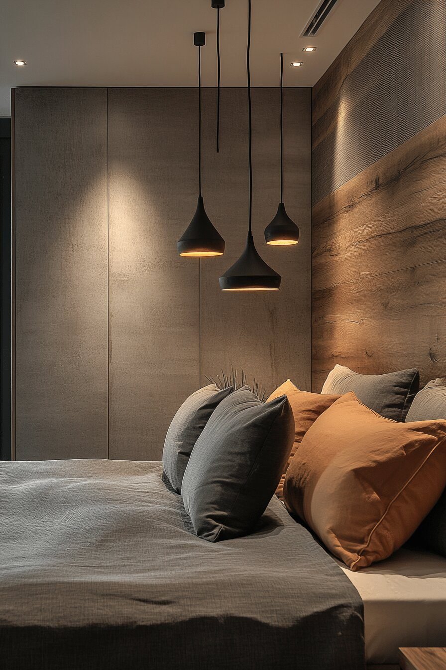 5. Rustic Meets Modern Bedroom