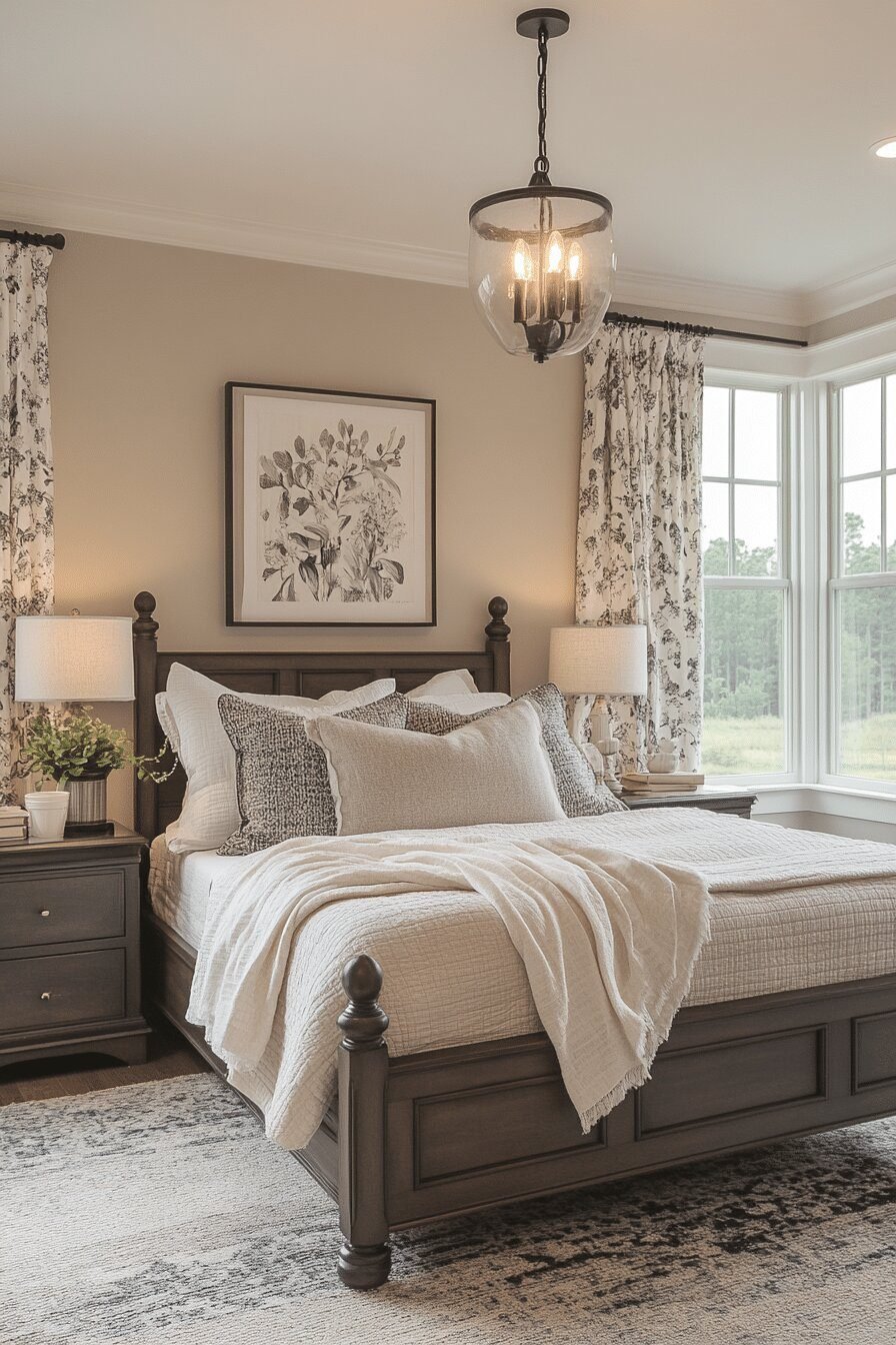 29. Classic and Modern Bedroom Fusion